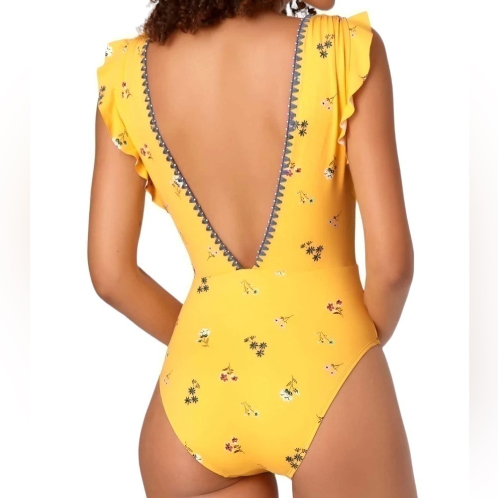 Anne Cole Studio Flounce V Neck One Piece Swimsuit — image 2 of 8